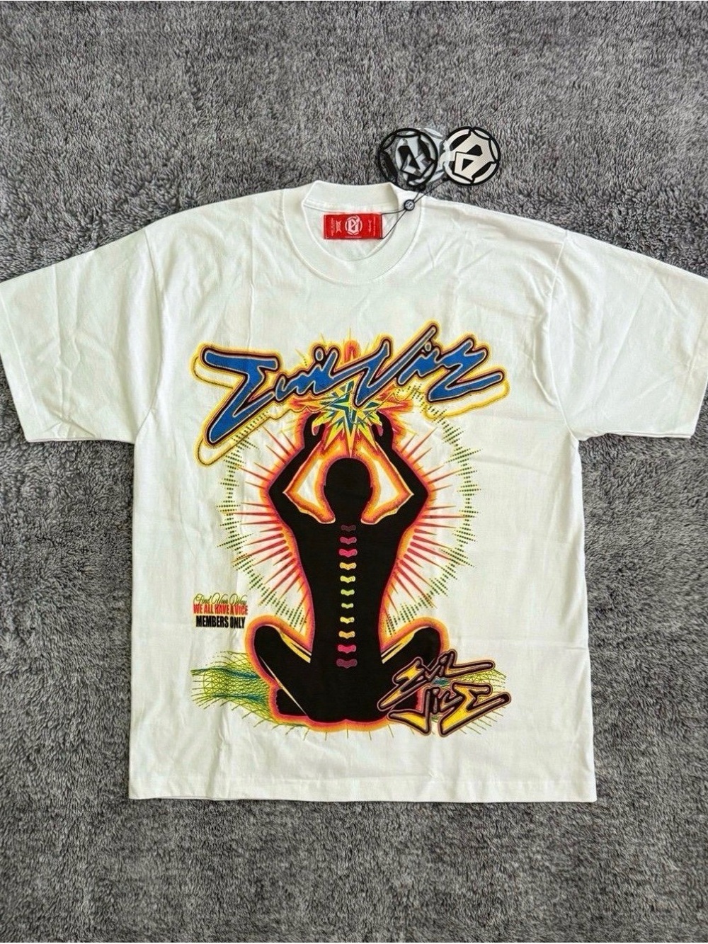 Men’s Evil Vice Tee, Red Tag, Heavyweight, Size XL, NWT